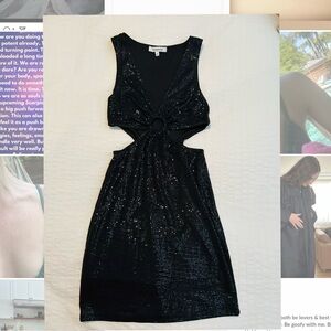 Elegant Black Sequin Dress